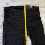 No Bo Nwt  leggings women’s‎ medium 7-9 Textured Ruched Seam black high rise Photo 10
