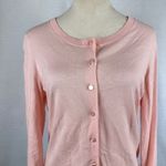 Talbots  Pink Knit‎ Cardigan Sweater Women Medium Classic Soft Casual Lightweight Photo 1