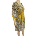MPH Collection Yellow Fluttery Paisley Dress Yellow Size L Photo 4