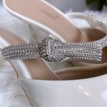 White Rhinestone heels Size undefined Photo 2
