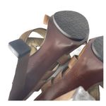 Diane Von Furstenberg ‎ Leather Sandal Heels Brown Strappy open Toe Shoes Size 10 Photo 7