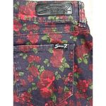 Seven7 Skinny Stretch Bold Floral Print Mid High Rise Jean Y2K Vintage Aesthetic Photo 3