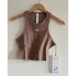 Alo Yoga Aspire Tank in Taupe White, Size Small Photo 5