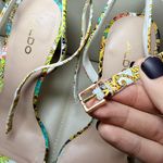 ALDO Women's Floral Gold Chain Heels size 9 stiletto shoes Photo 3