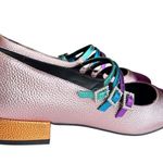 Kurt Geiger London Pierra Mary Janes in Metallic Color Block Size 40.5/ US 9.5 Photo 1