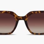 Velvet Tees Velvet Eyewear Tortoise Oversized Octagan Sunglasses Glossy Finish Photo 3