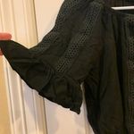 Blue Rain Black Crop Top with Flare Arm Photo 2