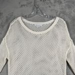 Liz Claiborne  Sweater S Open Knit Cotton Tunic Beach Cover Up Coastal Boho Chic Photo 3