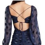 For Love & Lemons Lula Mini Navy Blue Polka Dot Dress size small Photo 2