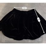 Spirit Halloween Black Velvet Skater Mini Skirt Large Photo 2