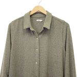 Faherty Legend Sweater Mini Shirtdress Tunic in Olive Melange Flannel Size Large Green Photo 7