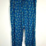 Lascana Venus Floral Jogger Pants Women’s M Blue Boho Stretch Lounge Lightweight Size M Photo 1