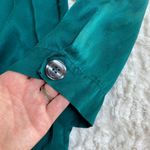 Victoria's Secret VTG 100% Silk Victoria’s Secret Gold Label Pajama Lounge Sleep Shirt S Green Photo 6