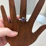 Elegant Purple Silver Ring, feminine, coquette, boho, feminine, summer, fairy Multiple Size 8 Photo 1
