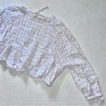 Lizard Thicket Womens Boutique Checkered/ Plaid Mustard Seed Crop Top size Small Photo 3