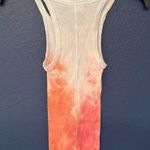 RE/DONE REDONE Tie-Dye Print Scoop Women’s White/Reddish Orange Tank Top Size X Small Photo 4