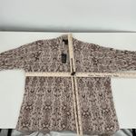 Charter Club Luxury Snakeskin Print 100% Cashmere Open Front Cardigan Sweater S Photo 6