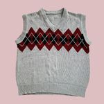 Gray Sweater Vest Argyle Print Men’s Size M Photo 0