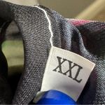 Black and pink tropical print semi sheer faux wrap coverup dress size XXL Photo 3