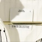 C/MEO COLLECTIVE  Small White Black Polka Dot Bubble Sleeve Ruffle Peasant Top Photo 2