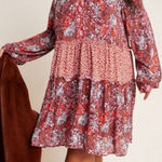 Anthropologie Maeve X  Esther Floral Tiered Patchwork Dress Photo 0