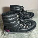 The North Face Thermo Ball Lace Waterproof Black Black Pink Winter Boots Size 9 Photo 2