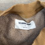The Normal Brand Sweater Womens Size Large Jackie Vintage Fleece Crewneck Brown Photo 3