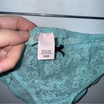 Victoria's Secret Vintage  Aqua Lace Mesh Panty Set Open Back Photo 5