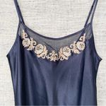 Jones New York Vintage slip dress nightie nightgown midnight navy blue satin Photo 2