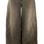 Stradivarius Women's Gray High Rise Washed Denim Baggy Wide Leg Jeans Pants Sz 0 Photo 0