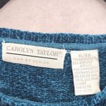 Carolyn Taylor  Green Chenille Granny Artsy Cozy Electric Preppy Sweater Top XL Photo 11