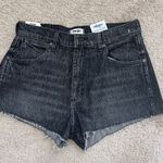 Wrangler  Black High Rise Festival Denim Jean Shorts Womens 27” Cutoff NWT Photo 0