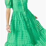 English Factory  Grid Pattern Tiered Midi Shirtdress  Photo 3