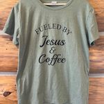 Fueled by Coffee & Jesus Graphic Tee Size L Photo 0