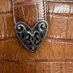 Brighton  Wallet Croc Embossed Leather Brown Credit Card Pocket Coins Compartment Photo 3