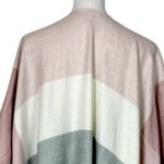 Woolrich Cozy Blanket Scarf Wrap Open Front Cream Pink Plaid Women One Size Photo 9