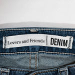 Lovers + Friends Denim Cotton Stretch Distressed Ankle Crop Jeans Indigo 23 Photo 1