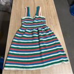 ZARA  Multicolored Striped Knit A-Line Cotton Blend Summer Beach Dress Size Small Photo 4