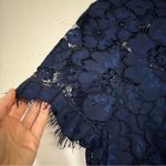 Nsr  Revolve Blue Lace Midi Sheath Dress Womens M Formal Preppy Date Night Classy Photo 5