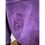 Starting Point Womens Purple Split Pig Skin Leather Bomber Jacket Vintage Size M Size M Photo 6