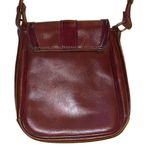 Vintage 1970s Swallow Dark Brown Leather Satchel Crossbody Purse Photo 3