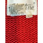 VINTAGE Christine Women’s L Sweater Red White Long Puff Sleeve V Neck Knit Size L Photo 6