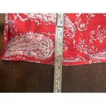 Western Y2K Coquette Babydoll Top Skirt Set Women Small Lace Paisley Boho Silky Red Photo 7