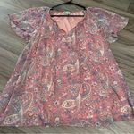 Show Me Your Mumu  Pink Blouse Flowy Top; Small Photo 0