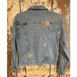 Twelve by Ontwelfth Denim Jean Jacket, Snakeskin Stars, size Small Blue Photo 5
