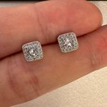 6mm CZ Stud Earrings for Men Women,Streetwear Punk Hip Hop Unisex Style Silver Photo 4