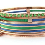 Jessica Simpson Blue, Green, & Rose Gold Bracelets Photo 0