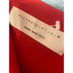 Victoria Beckham Pleated Midi Skirt Black Red Waistband Autumn Winter 2014 Photo 3