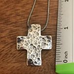 Silpada Hammered Sterling Silver Cross Necklace Photo 5