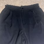 ZARA  High Rise Cargo Paperbag Cropped Cuffed Utility Pants‎ Black 12 Photo 2